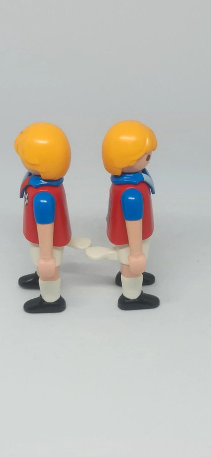 Hommes joueurs de football rouge bleu blanc playmobil - photo numéro 7