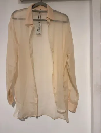 Chemise transparente beige Aya Nakamura x Undiz - T.S