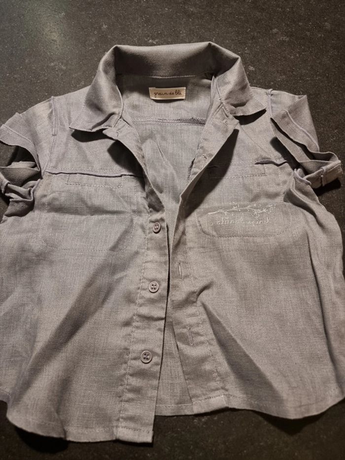 Sublime chemise en lin 6 mois