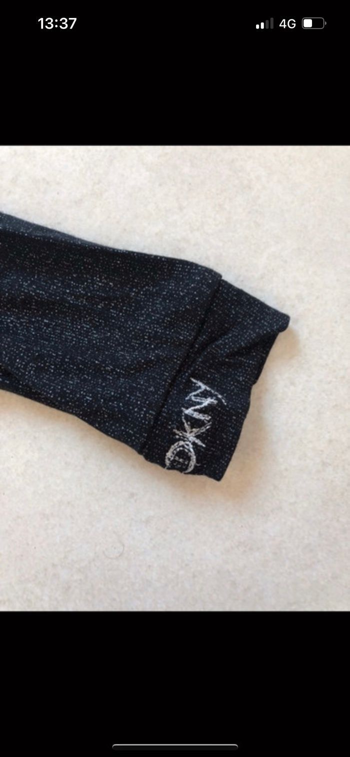 Tee shirt dkny noir paillette