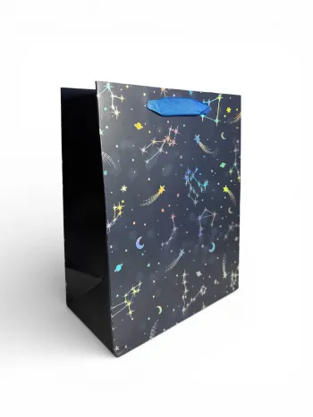 Sac cadeau Karto motif étoile 18 x 23 x 10 cm Neuf