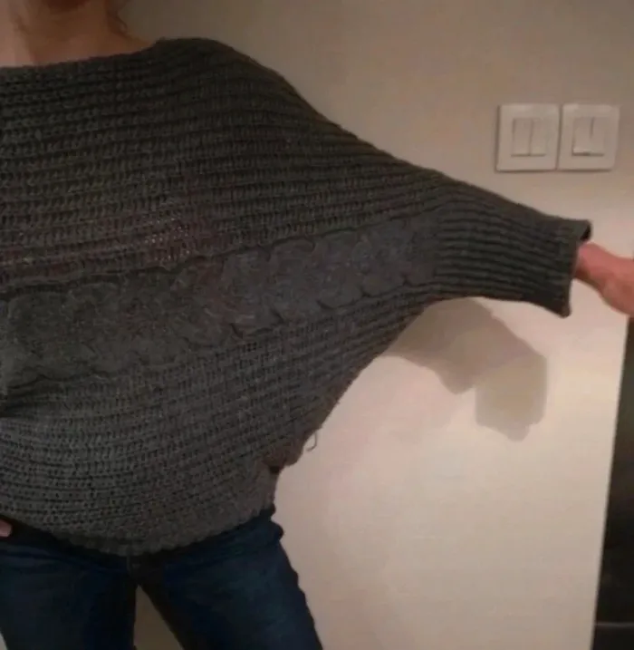 Grand pull  overside chaud hiver gris Cloothes T unique 38/40/42 - photo numéro 5