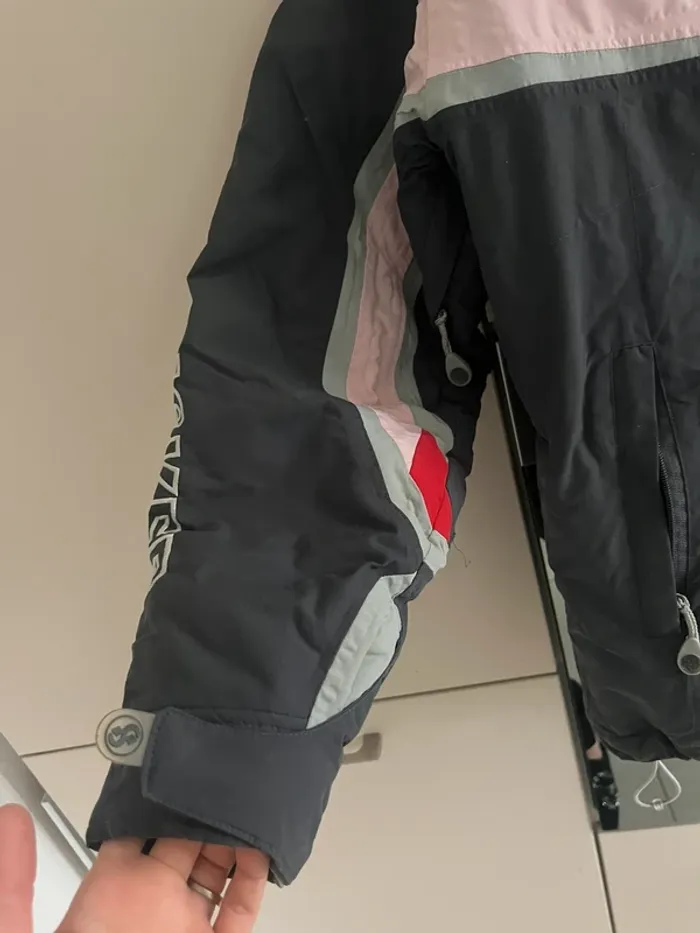 Manteau de ski femme taille M Lisker gris rose rouge - photo numéro 5