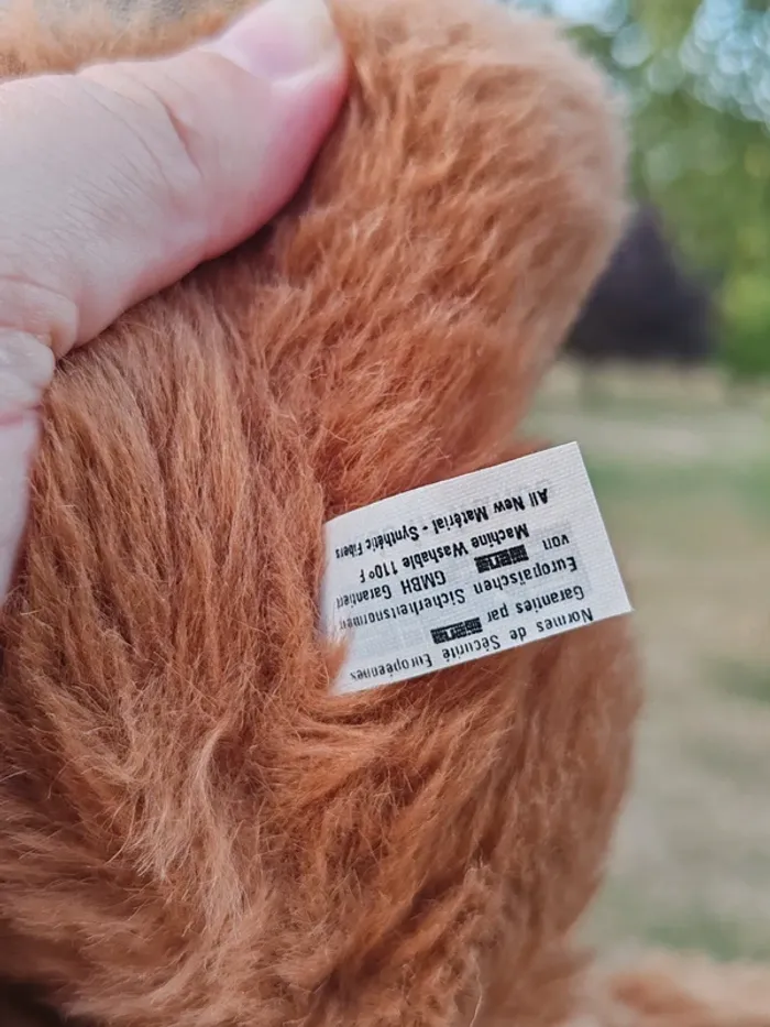 Peluche nombrilou ours vintage marron - photo numéro 15