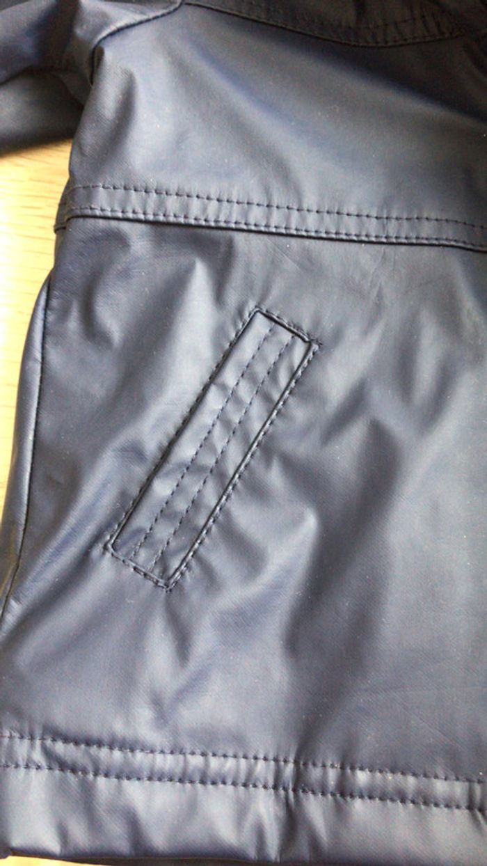 Imperméable marine grain de blé - photo numéro 5