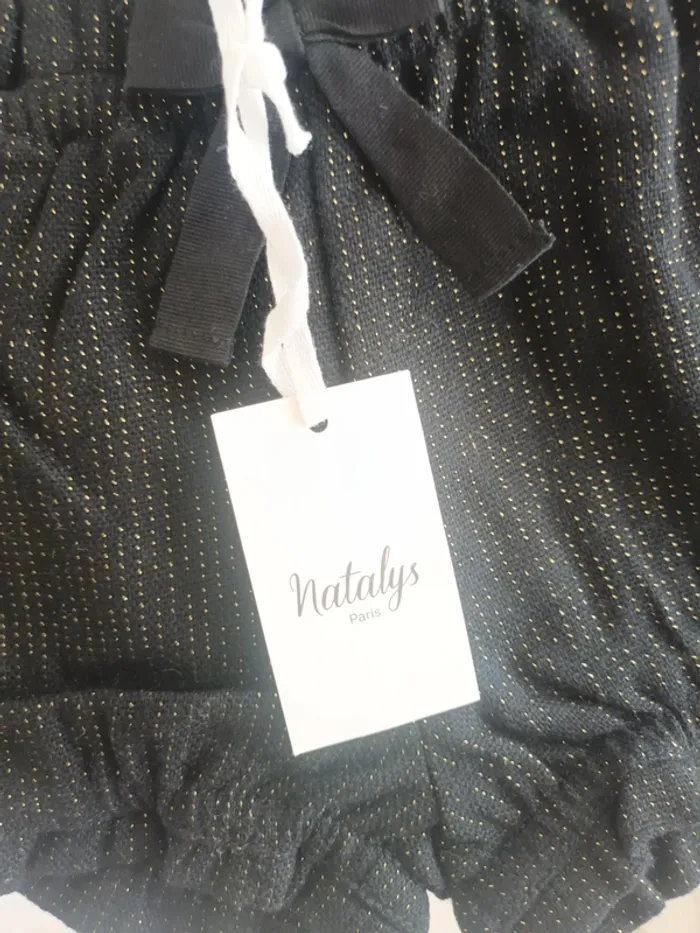 Short en laine noir Natalys 18 mois 80 cm neuf avec étiquette 🏷 - photo numéro 2