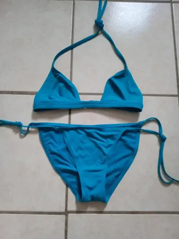 Maillot de bain 2 pièces Eres turquoise taille S