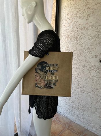 Sac de plage en toile de jute
