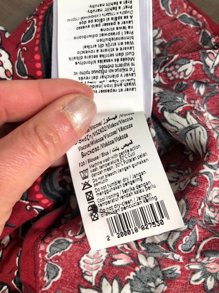 Blouse camaïeu neuve taille 38 rouge - photo numéro 6