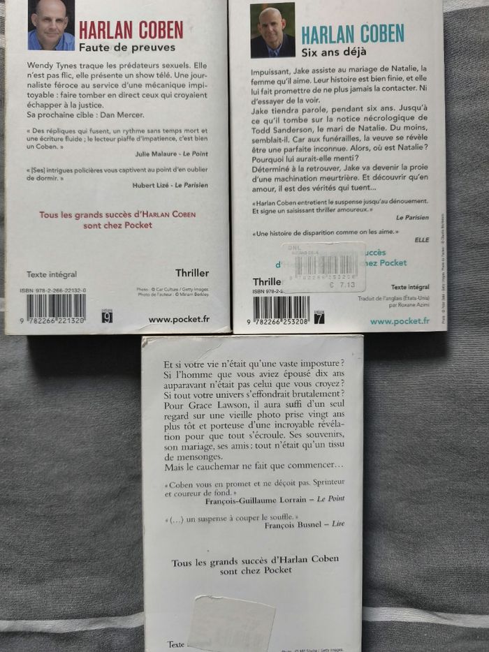 Lot de 3 Romans Harlan Coben - photo numéro 2