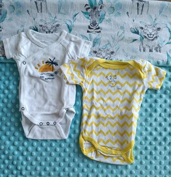 Lot 2 bodies manches courtes 3 mois