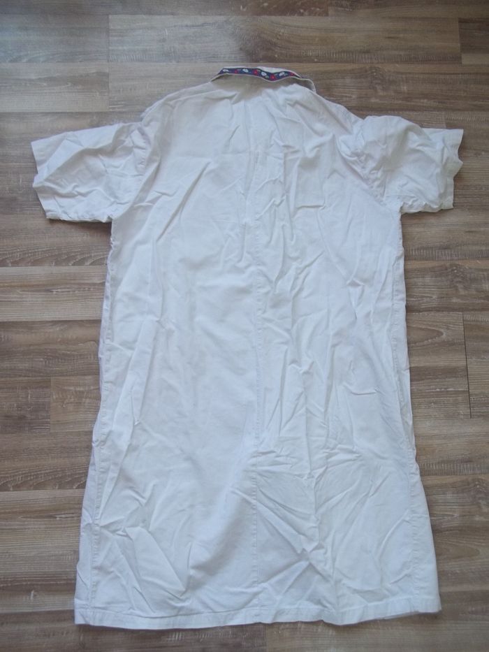 Blouse coton bande bleu fleurie Clemix 44 - photo numéro 4