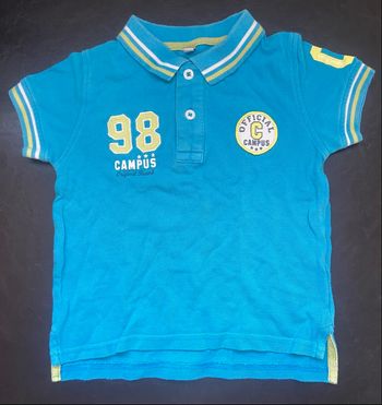 Polo bleu clair et vert anis