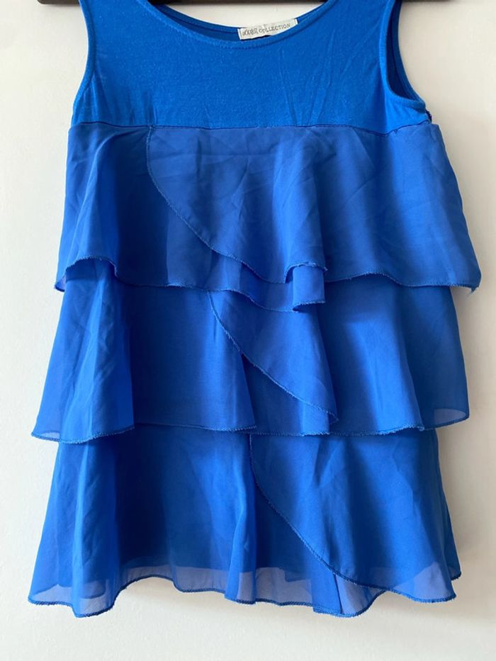 Blouse bleue à volants M / L Akoz collection - photo numéro 3