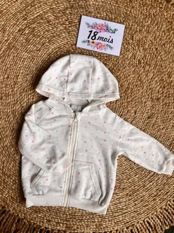 Sweat à capuche avec zip primark 18 mois