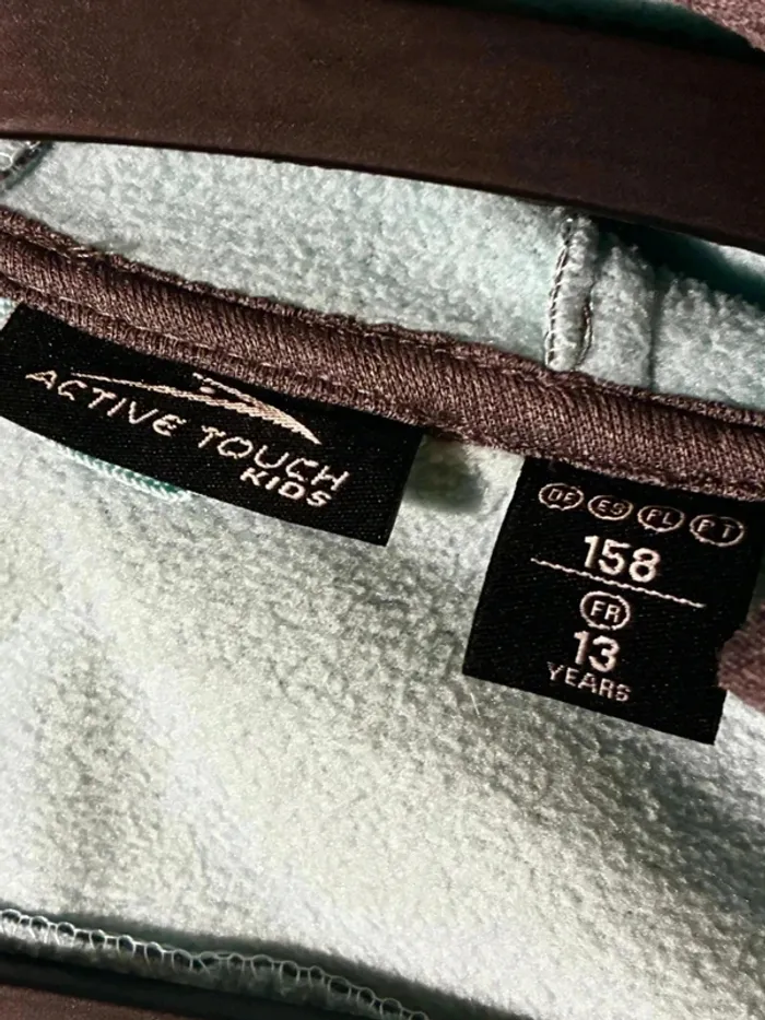 Polaire chaude et tendance 13 ans – Grise & bleu clair – Active Touch Kids - photo numéro 3