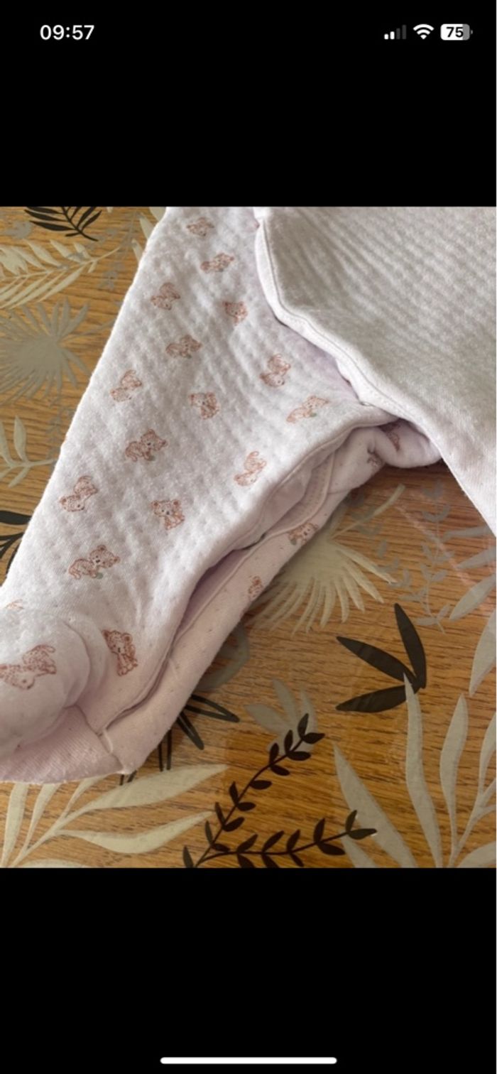 Pyjama d’hiver à pression avant blanc à motif ourson sergent major bb 3 mois - photo numéro 2