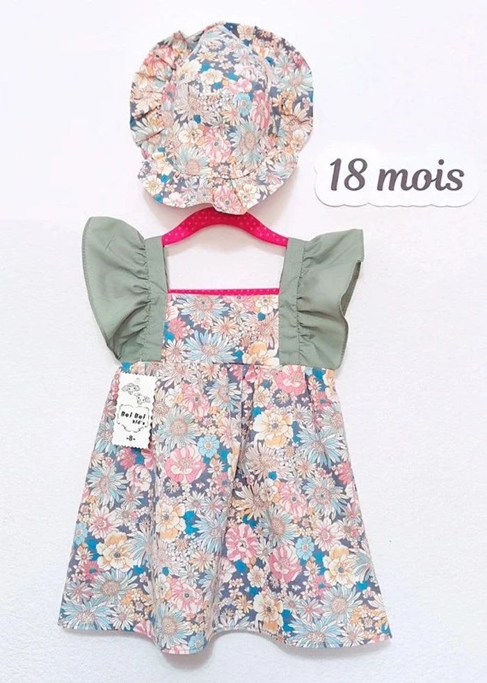 Robe bébé fille et chapeau taille 18 mois neuve - photo numéro 2