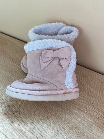 Mini boots rose fille bébé 21-22