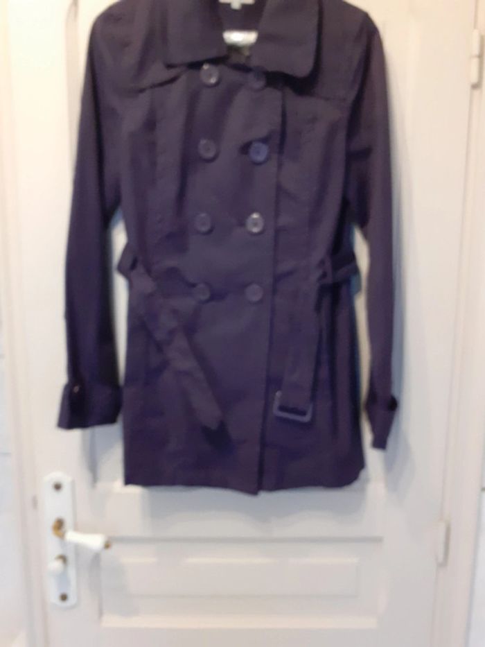Trench violet taille 40 tex woman - photo numéro 2