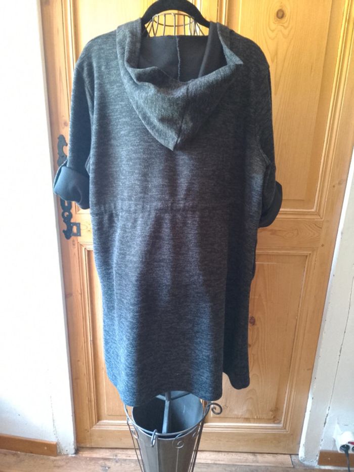 Veste à capuche gris chiné - photo numéro 6