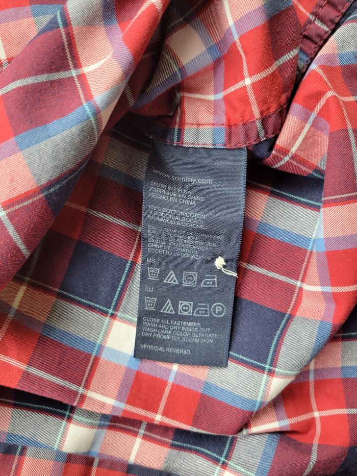 Chemise Hilfiger Denim – Carreaux Bleu/Blanc/Rouge – Taille M – Très Bon État - photo numéro 7