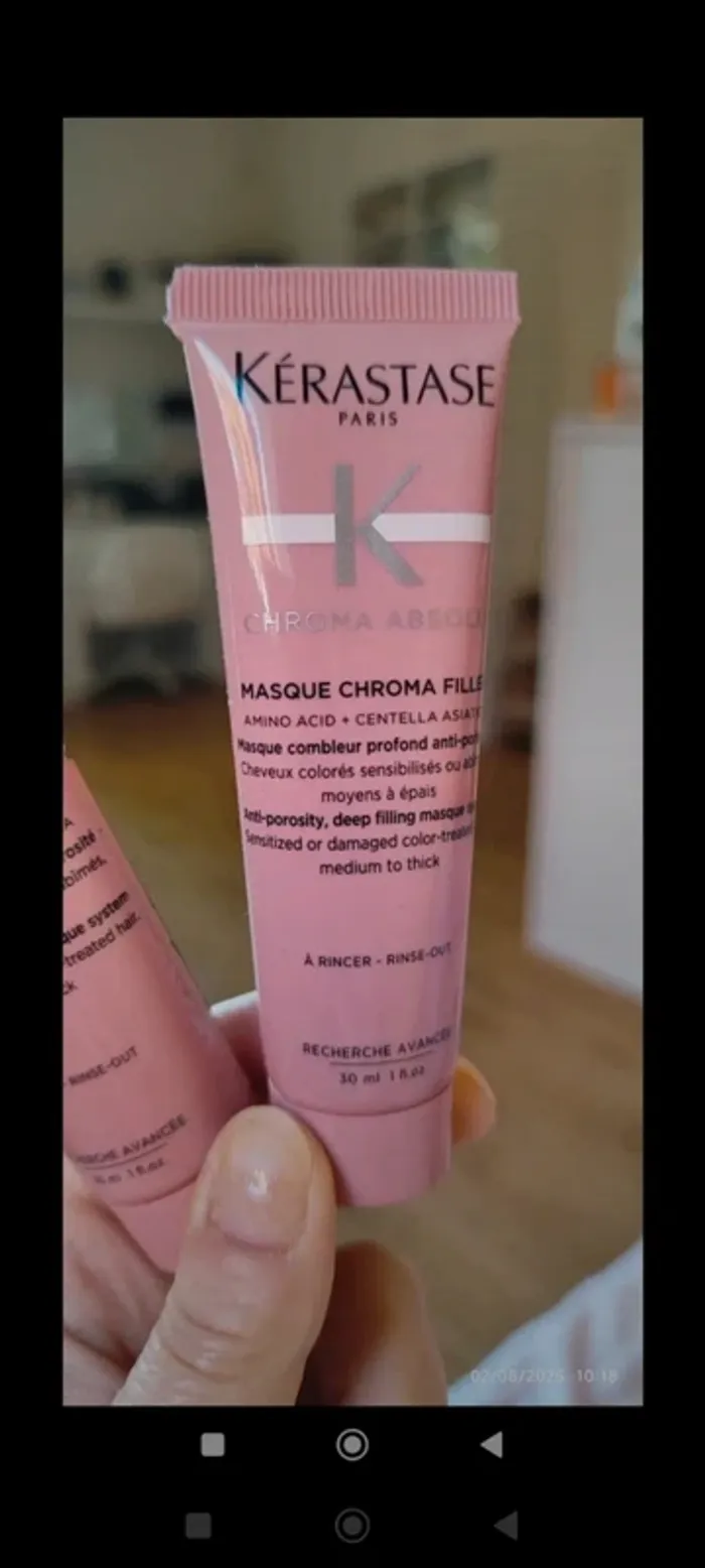 Kérastase 2x30 ml Masque Capillaire Combleur Chroma Filler - photo numéro 2