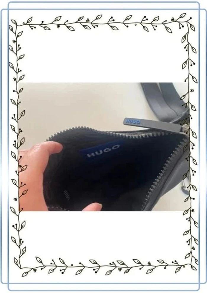 Sac à bandoulière Hugo noir, très bon état valeur 115€ 22x14cm - photo numéro 3