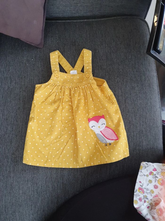 Robe a bretelles et tee-shirt ML carter's 6 mois - photo numéro 3