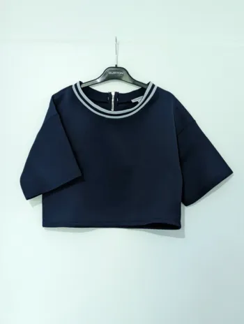 Top court bleu marine néoprène glamorous