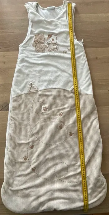 Turbulette épaisse beige à pression 100cm Mots d’enfants