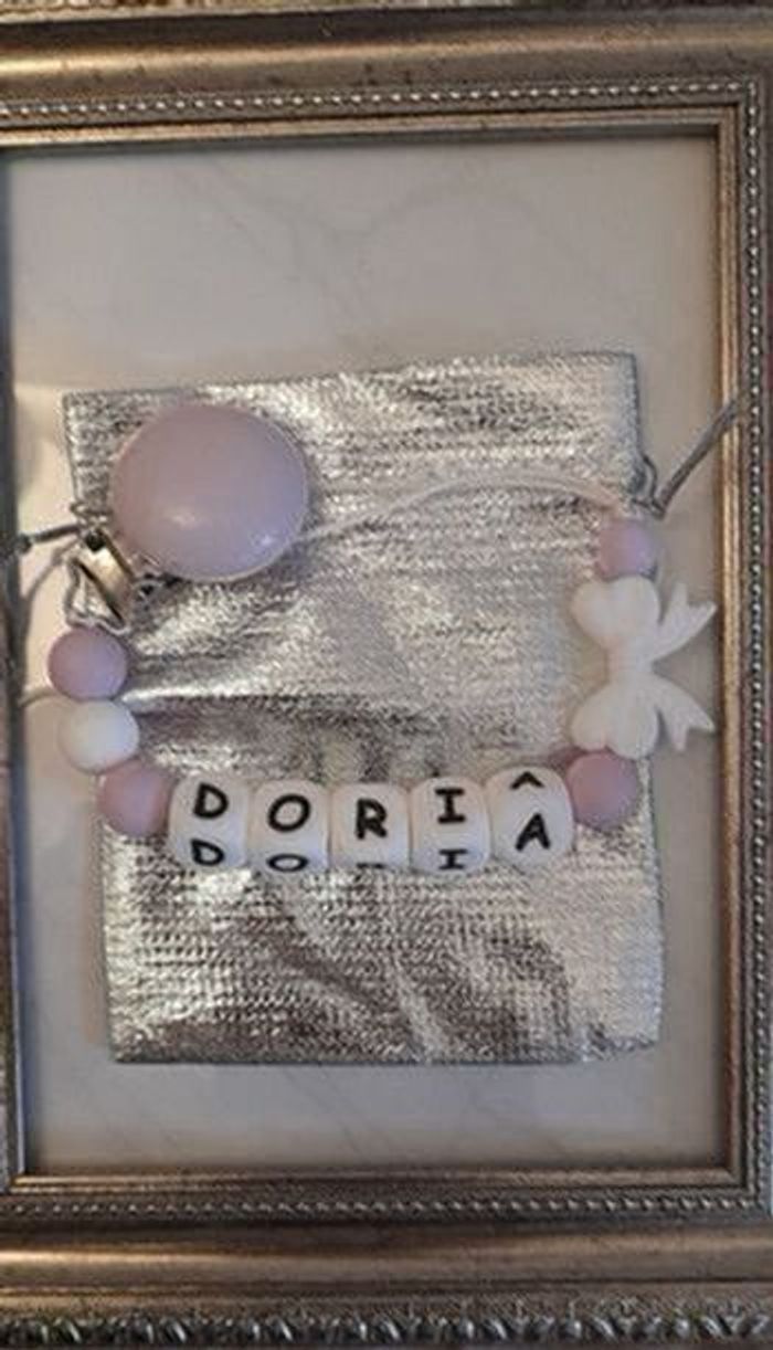 Attache tétine personnalisé avec adaptateur et pochette cadeau - photo numéro 3