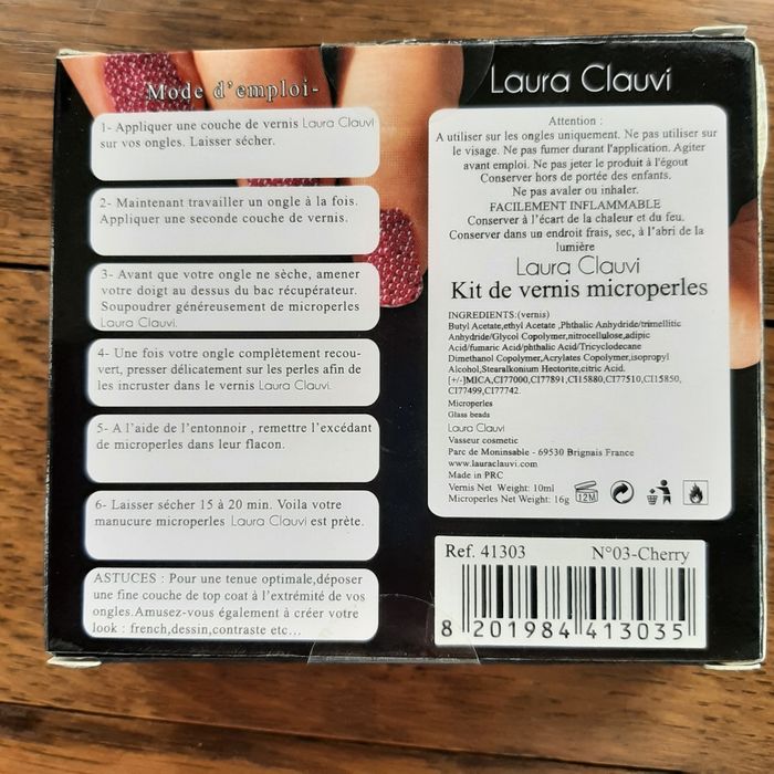 Lot 3 vernis caviar microperles Laura Clauvi NEUFS - photo numéro 7
