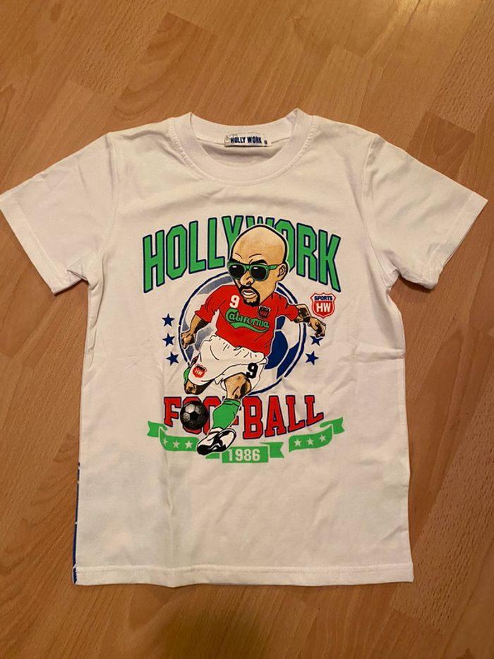 Beau T-shirt blanc MC T. 8 ans neuf