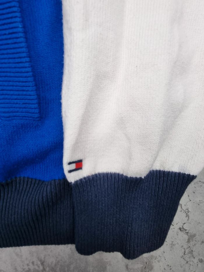 Veste zippée Tommy Hilfiger – Bleu & Blanc – Taille M Hommes (mesures en photos) - photo numéro 5