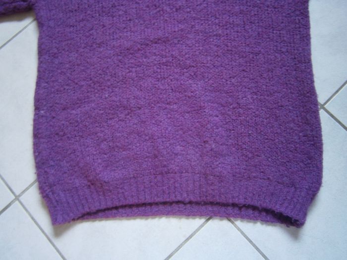 Pull long à col roulé violet Taille 44 - photo numéro 9