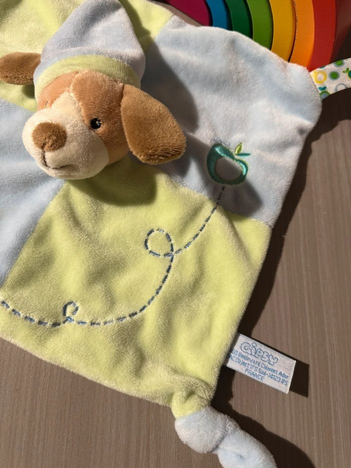 Doudou Chien GIPSY Doudou carré plat bleu - photo numéro 2