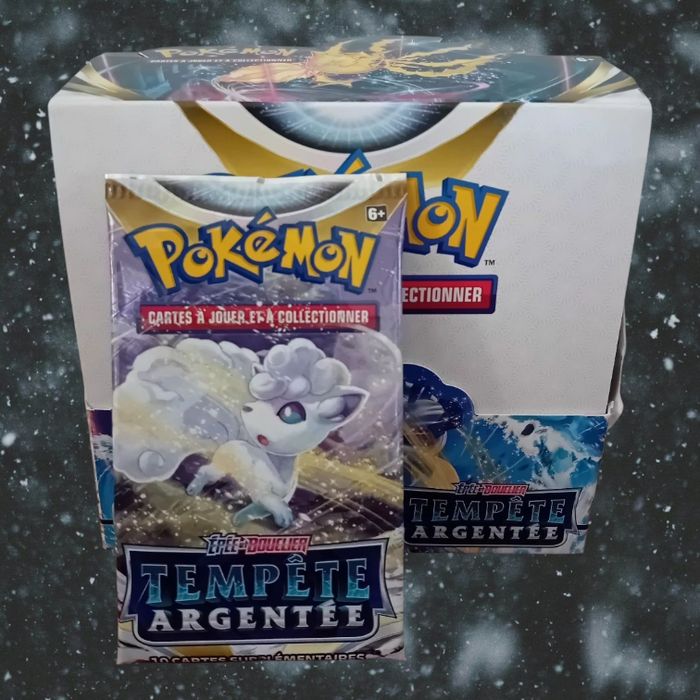 Lot de 6 boosters tempête argentée neuf et scellé - photo numéro 2