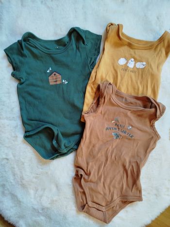 Lot de 3 bodies manches courtes