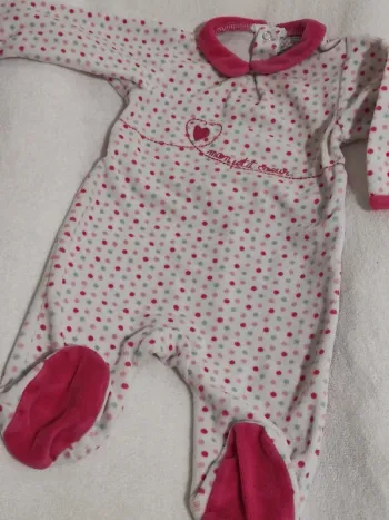 Pyjama velours - 6 Mois - Fille