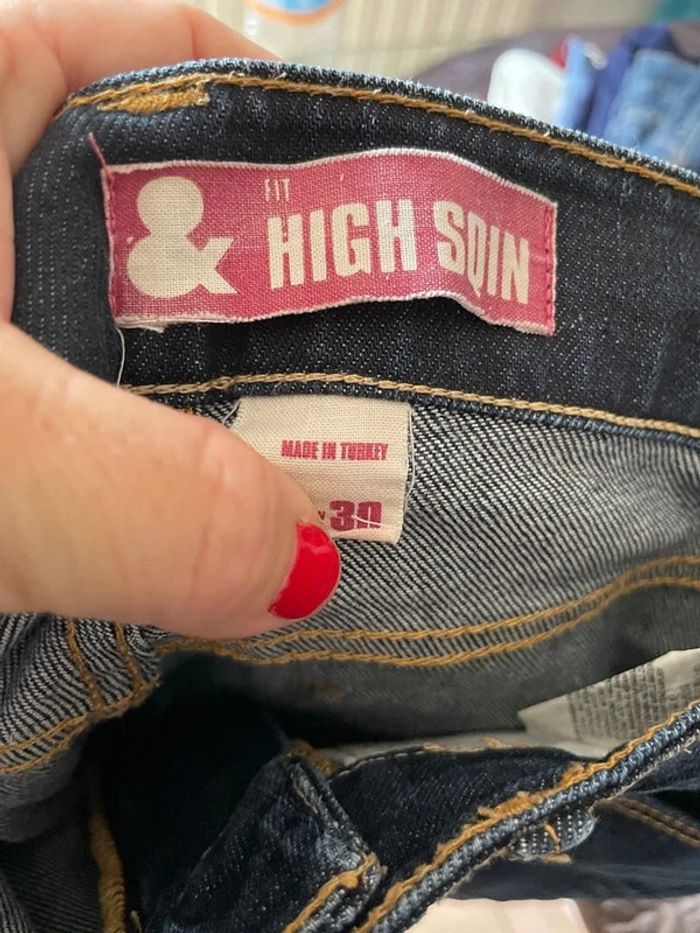 jeans skinny High bleu taille 40 - photo numéro 3