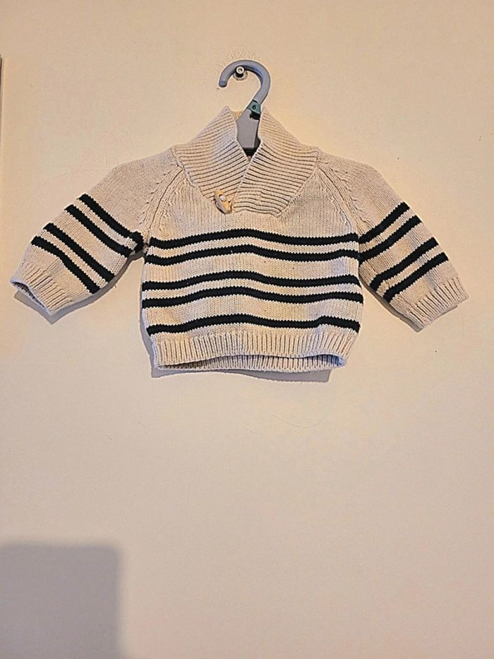 Pull bébé garçon "tape à l'œil" taille 1 mois - photo numéro 2
