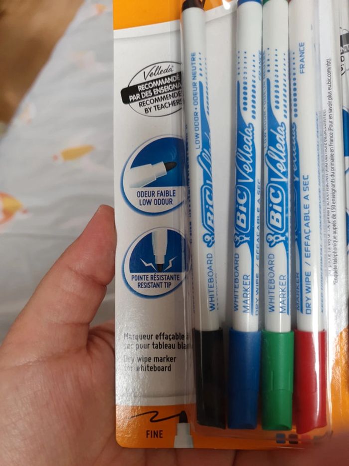 Lot de 2 paquets de feutres bic velleda - photo numéro 2