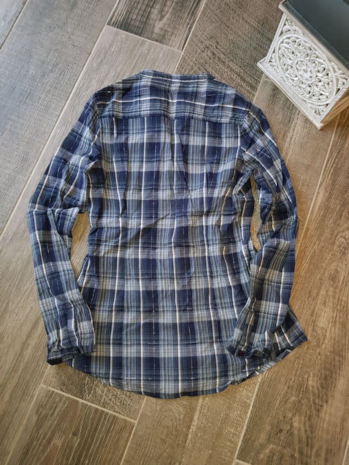 Chemise à carreaux bleu  femme - photo numéro 2