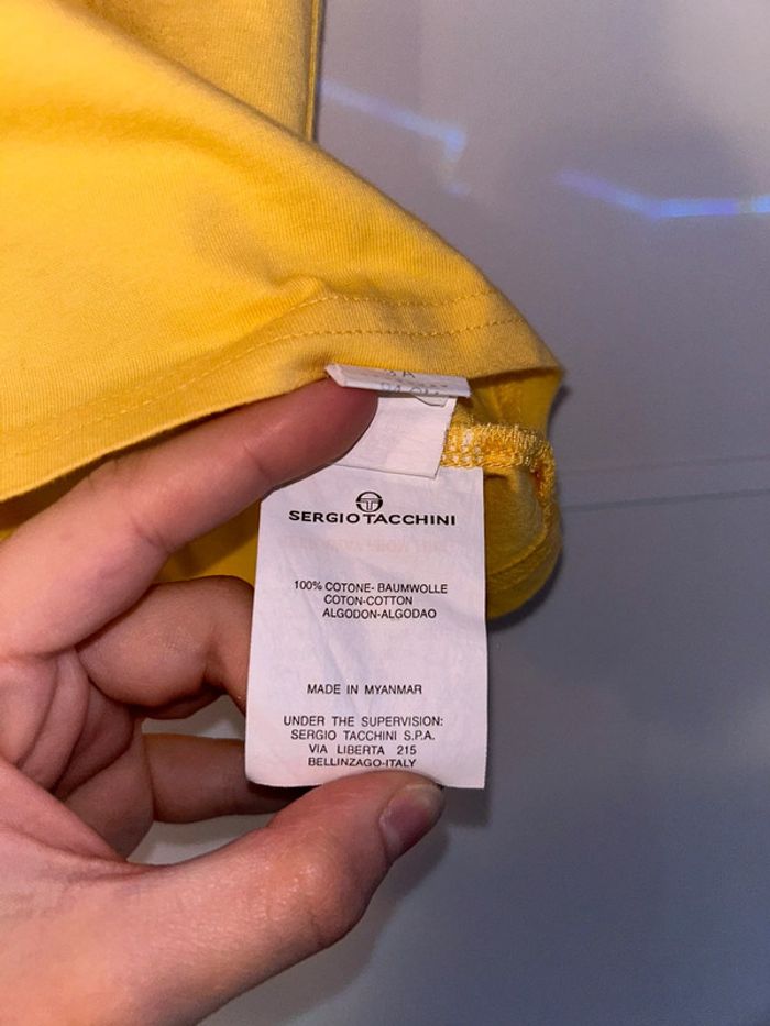 T-shirt à manches courtes jaune Sergio Tacchini - photo numéro 8