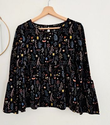 Blouse à motifs noir/multicolore