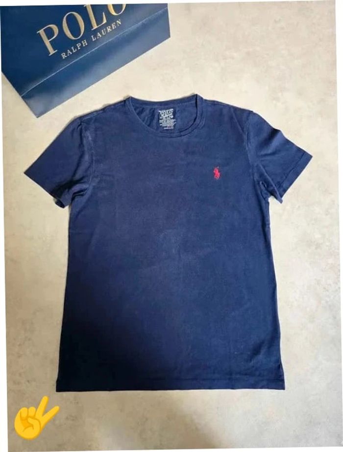 Tee-shirt Ralph lauren S coupe col rond bleu Homme Men tee25 - photo numéro 3