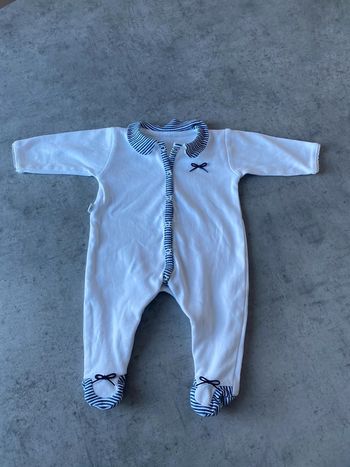 Pyjama blanc 1 mois absorba coton