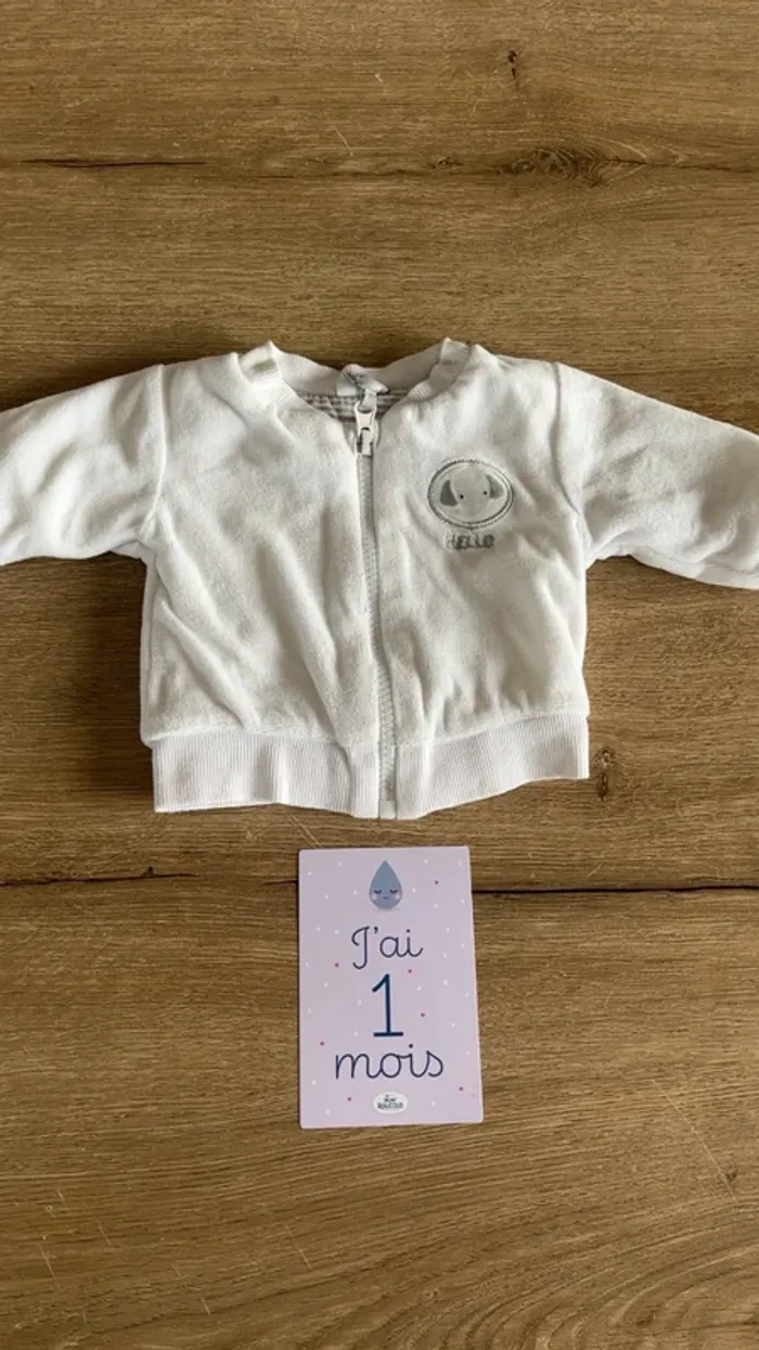 Veste polaire garçon 1 mois