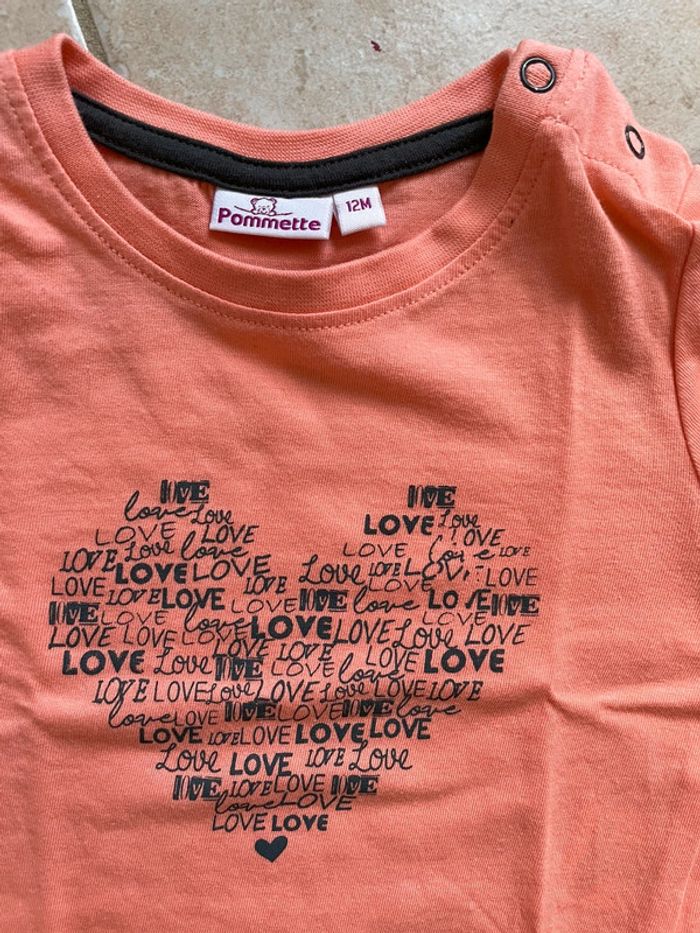 Lot de 2 t-shirts manches courtes 12 mois - photo numéro 3